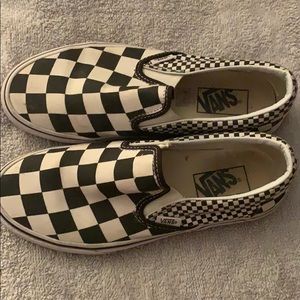 checkered vans.